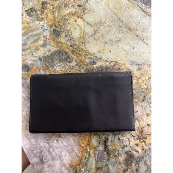 Coach Vintage Black Leather Bifold Long Snap Accordian Wallet - Picture 5 of 9